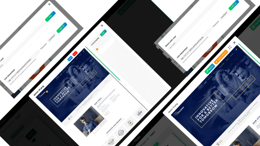 Visual feedback on designs