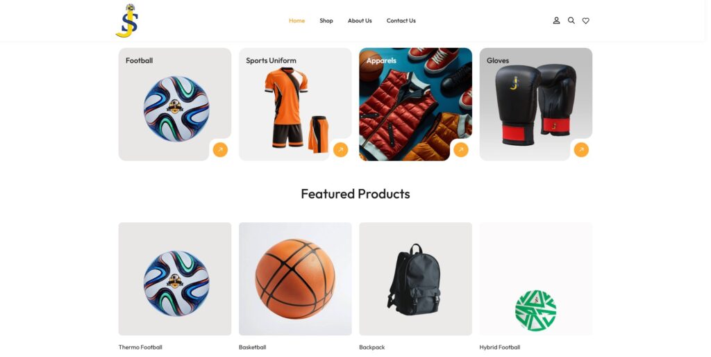 Joshwa Sports website screenshot 1